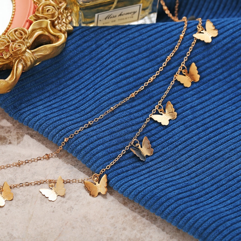 ⭐️Clearance ⭐️ ☀️Boutique ☀️Layered Butterfly Necklace - Picture 2 of 7